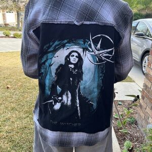 The Witcher Upcycled Flannel Shirt Hurley Unisex Small S